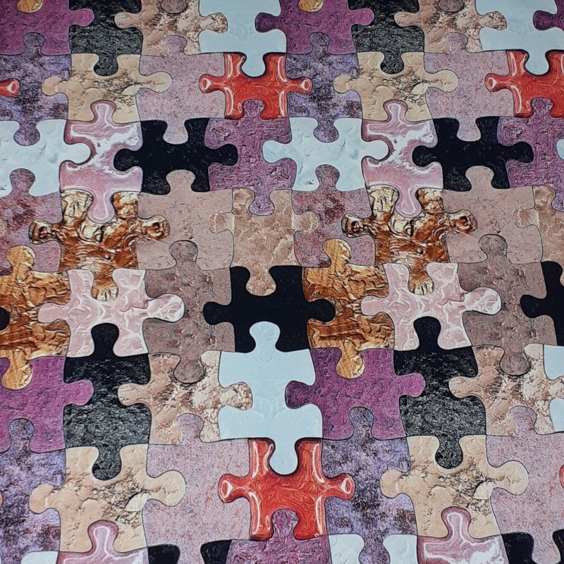  Tissu  sweat puzzles 