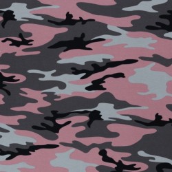 Tissu jersey camouflage rose