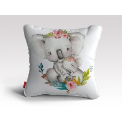 Panneau pour coussin petit koala fleurs