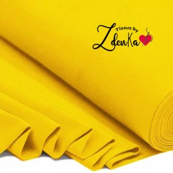 Tissu bord côte jaune