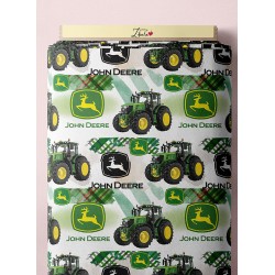 Tissu coton tracteur vert