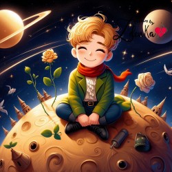 Panneau jersey Petit Prince et la magie de l'espace