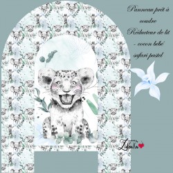 Panneau Réducteur de lit - cocon bébé safari pastel