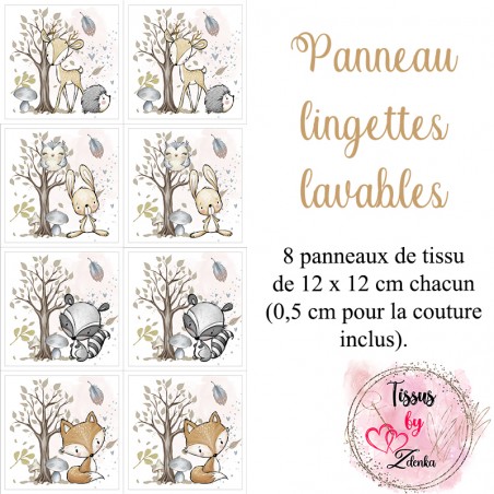 Panneau lingettes lavables Compagnons des Bois