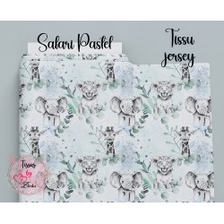 Tissu jersey Safari Pastel