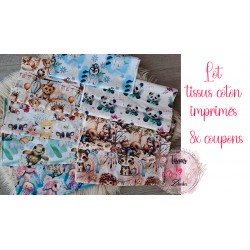 Lot de coupons tissus coton 5x