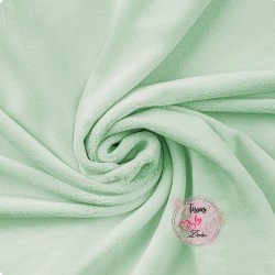 Tissu Minky soft lisse menthe