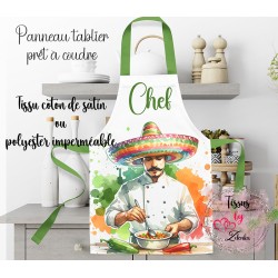 Panneau pour tablier Fiesta du Chef, prêt à coudre