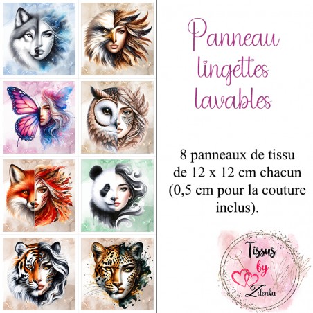 Panneau tissu pour lingettes lavables Mystic Fauna & Muse