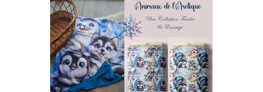 Collection Tissu Petits Animaux de l'Arctique - Tissus by Zdenka